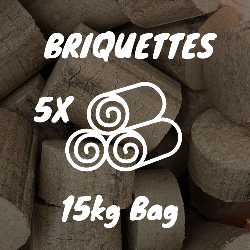 Firewood Briquettes - 5 x 15kg Bags